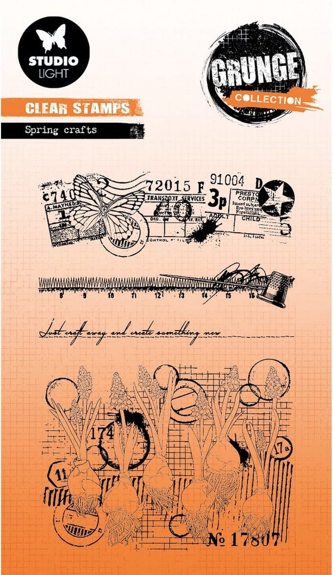 Studio Light Grunge Collection Clear Stamps Spring Crafts