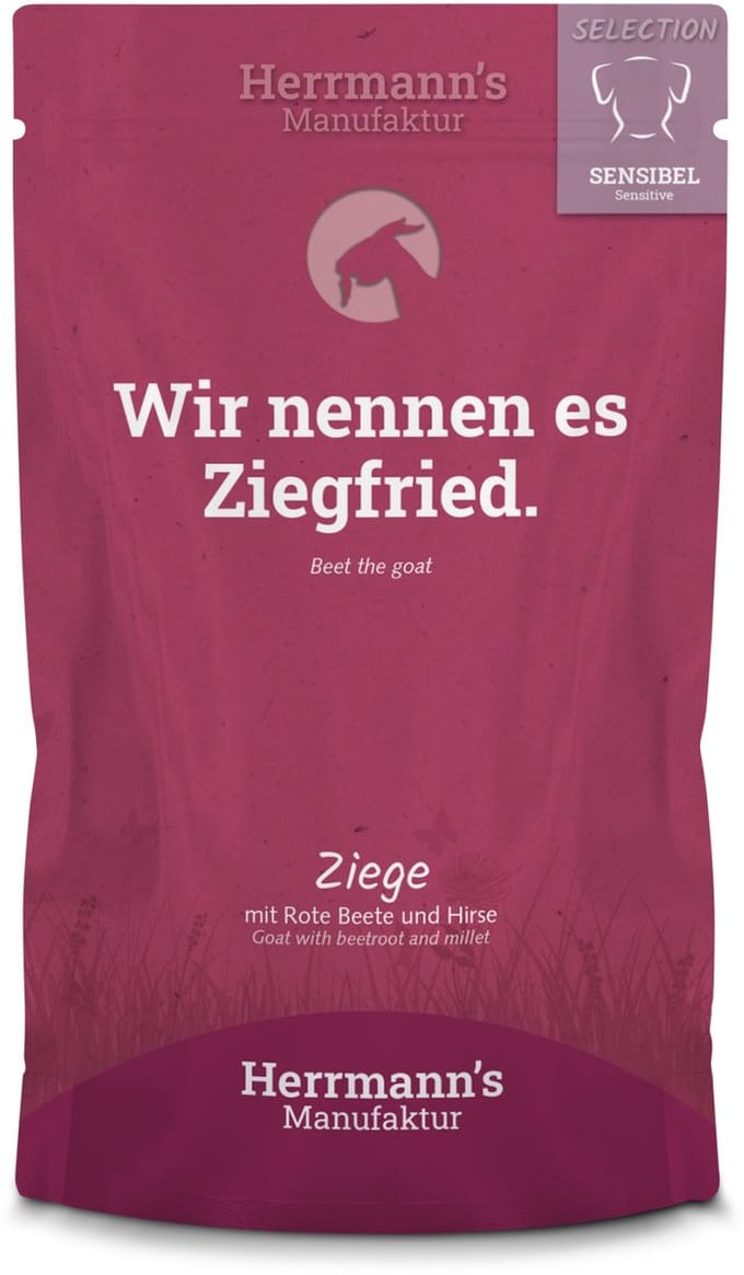 Herrmann's Sensitive hond Geit met Rode bieten 150 gr. - per 14 stuks