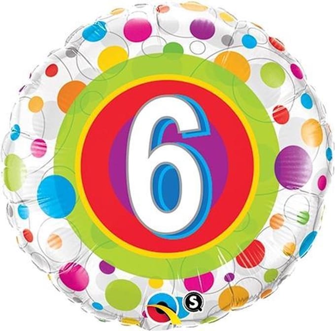 Qualatex - Folieballon Leeftijd 6