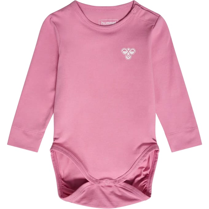 Hummel kinderbody met lange mouwen Hmlmini Solid L/S Bee 230317