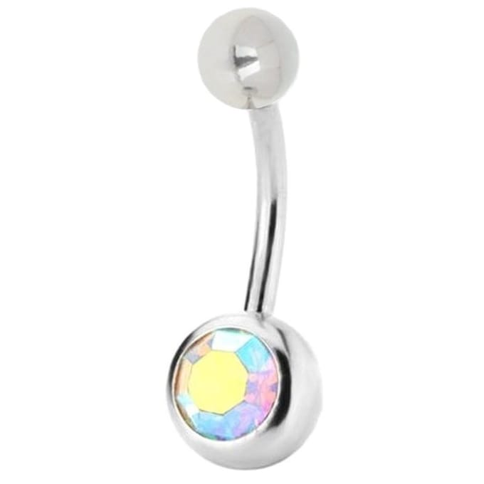 Fako Bijoux® - Navelpiercing - Classic - Kristal - Multicolor