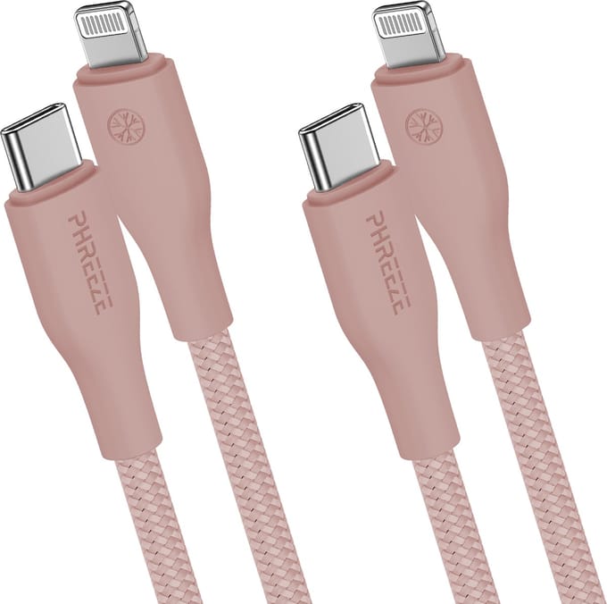 Kabel geschikt voor iPhone 14/13/12/11/X - Roze - 20w snelladen