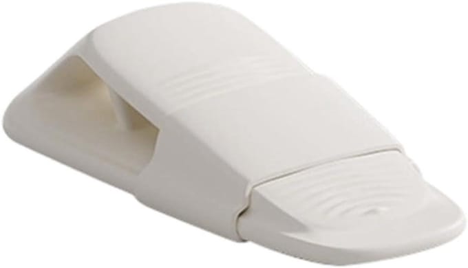 Intrekbare Deurstop - Rubber Deurwig - Deuren Op Hun Plek - Met Muurbeugel - 12.3 cm - Wit
