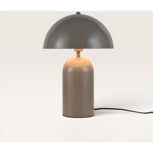 LUSENZ Asteri - Mushroom lamp 40 cm - E14 fitting - Retro design - Dressoir lamp - Taupe Metaal - Met aan/uit-schakelaar