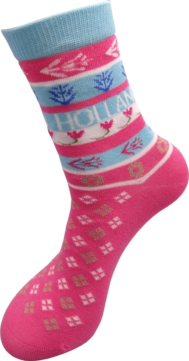 Robin Ruth - Holland - Roze/blauw - Dames sok - Maat 36-42
