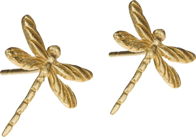 Lauren Sterk Amsterdam - oorbellen libelle - goud verguld - E-coating