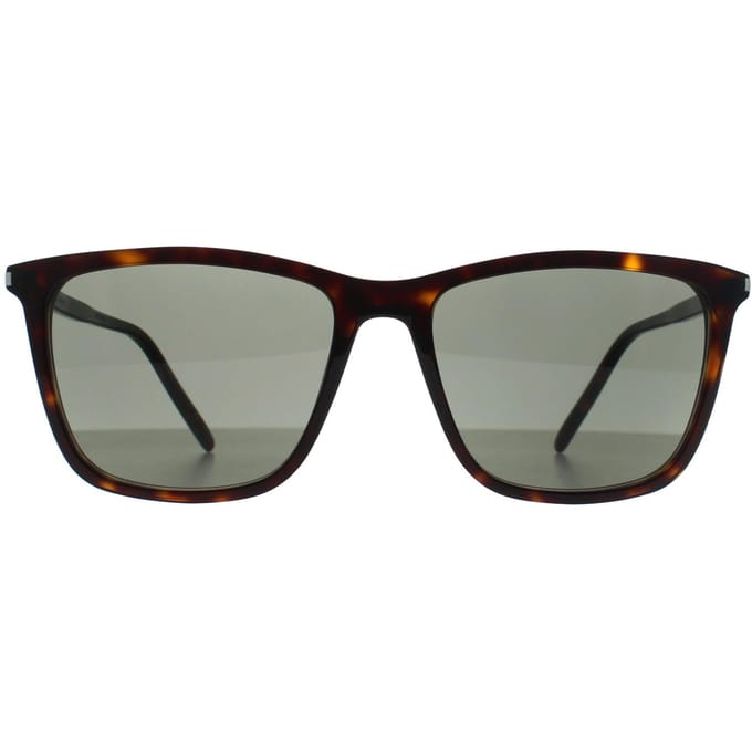 Saint Laurent Square Vrouw Donker Gespikkeld Havana Grijs SL 851