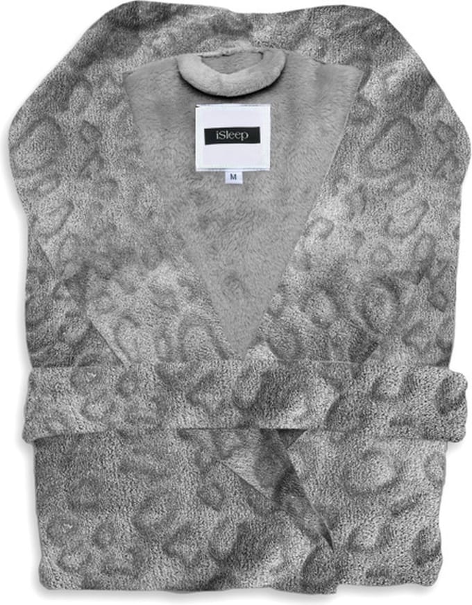 iSleep Leopardo Badjas Lang - Maat M - Pearl Grey