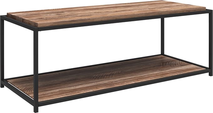 Quincy-Salontafel - Eikenlook - Zwart Metaal