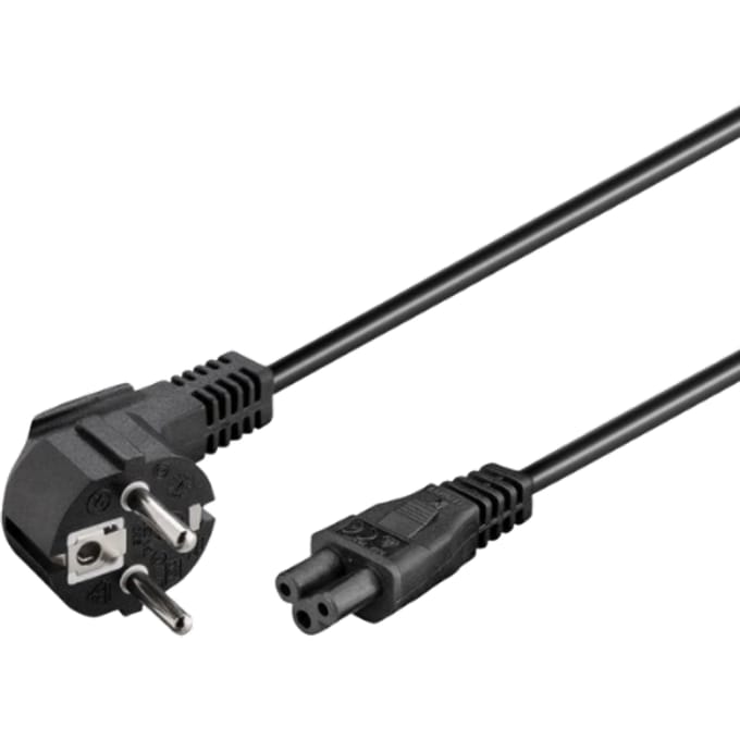 Pro Voedingskabel C5 (Mickey Mouse) - Zwart - 90° - 1.8m