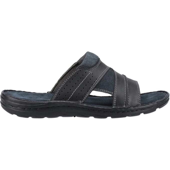 Hush Puppies Heren Archer Leren Muiltjes (Zwart)