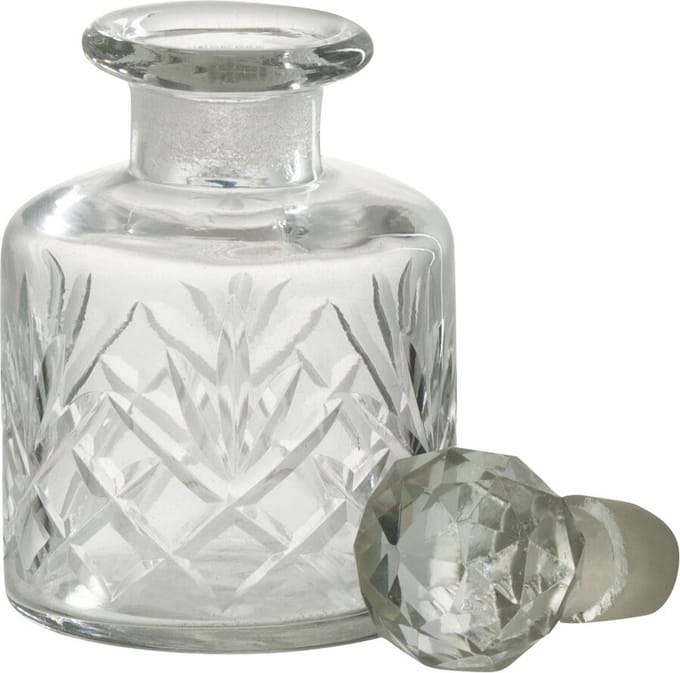 J-Line decoratie Fles Line - glas - transparant - small