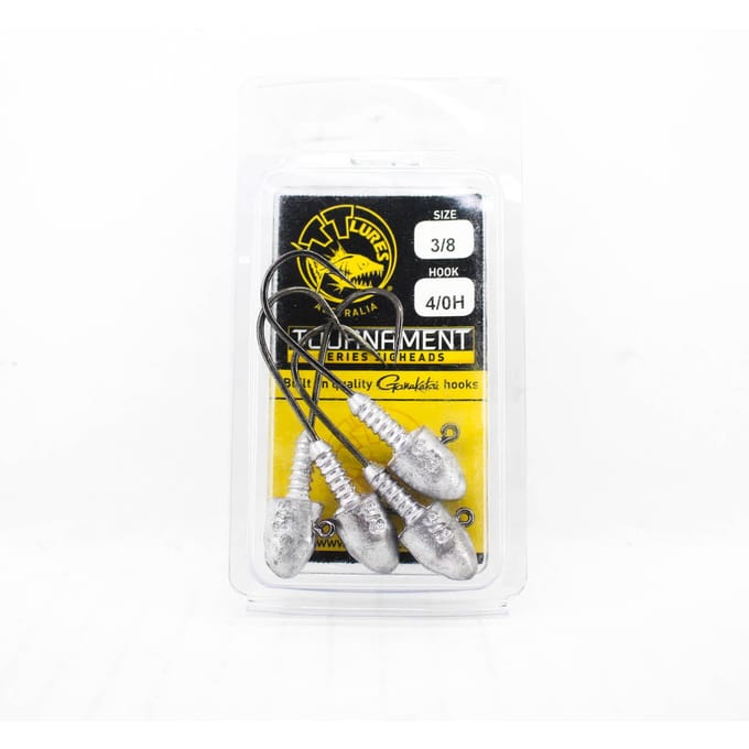 Tackle Tactics TT Tournament Tête plombée 3/8 oz 4/0H 4/paquet (0145) black