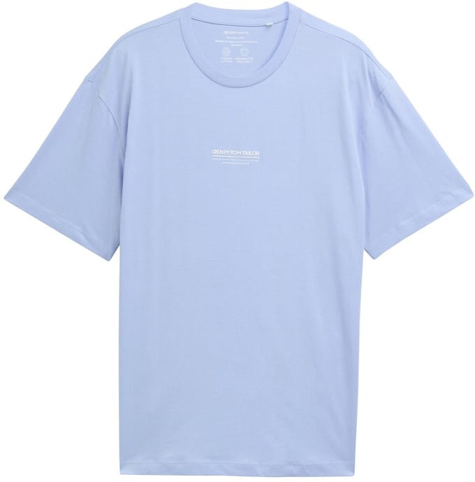 Tom Tailor Denim - T-shirt met relaxte pasvorm van katoen - Maat L - Brunnera Blue