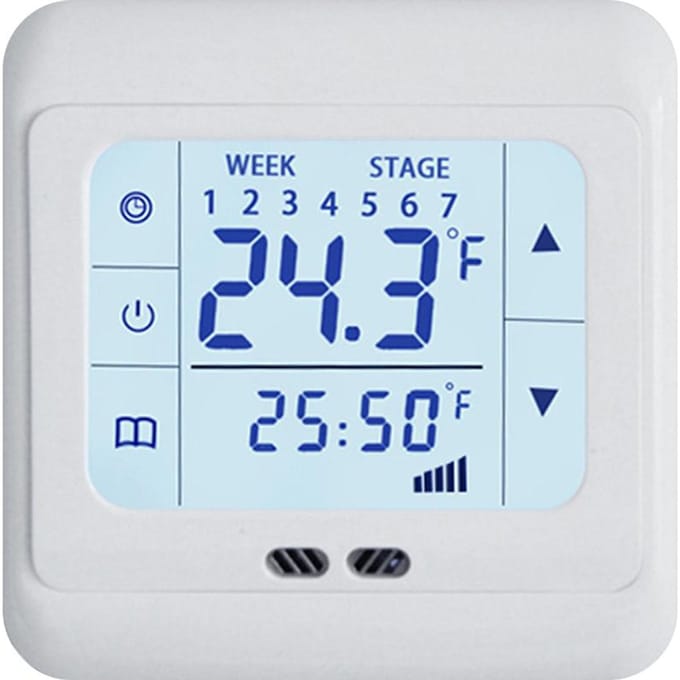Elektrische verwarmingsthermostaat 099 ( Celsius ) 16000 (mA) Touch LCD-scherm Vloerverwarmingsthermostaat wit