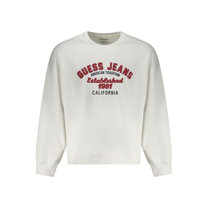 Guess Jeans Witte Katoenen Heren Sweatshirt