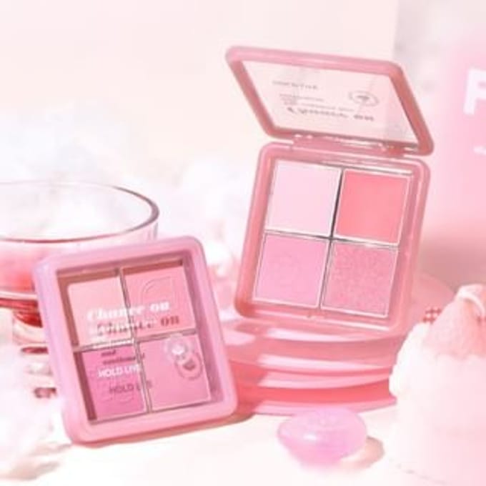 HOLD LIVE - 4 Colors Blusher Palette (3-4) #H03 Sweet Milk Taro - 11.5g