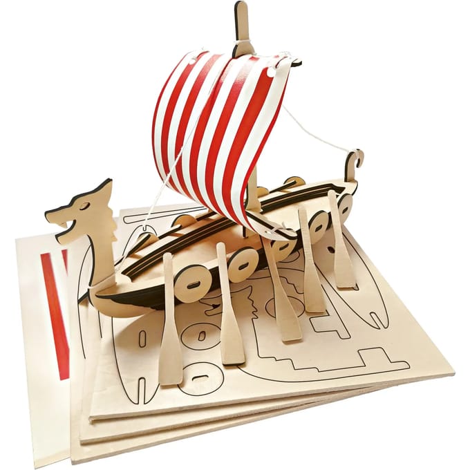 Houten puzzel ontdek alles over de Vikingen Did you know 3D