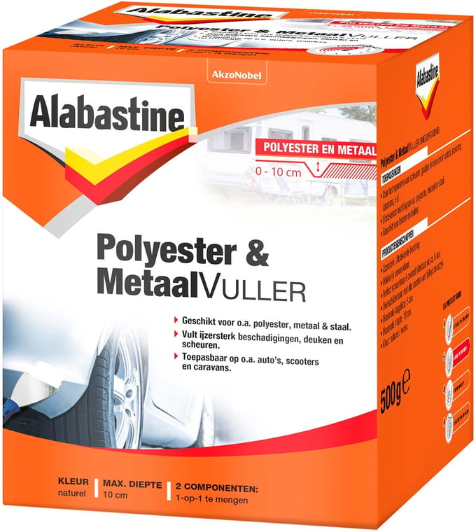 Alabastine - Polyester & Metaal Vuller - 500 G