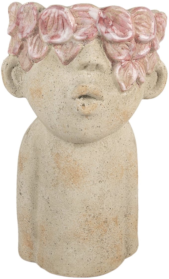 Clayre & Eef Bloempot 20x19x31 cm Beige Terracotta