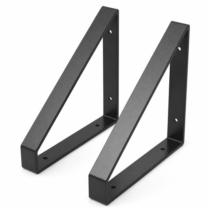 Luxe Plankdragers Set - Industriële Plankdrager - Zwart - 2 Stuks - 20x20 cm