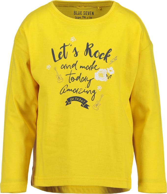 Blue Seven Meisjes T-shirt - geel - Maat 98