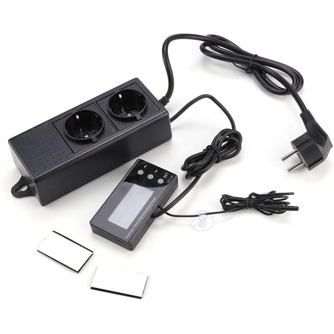 Reptiel Digitale Thermostaat PID Timing Temperatuurregelaar met LCD-display black