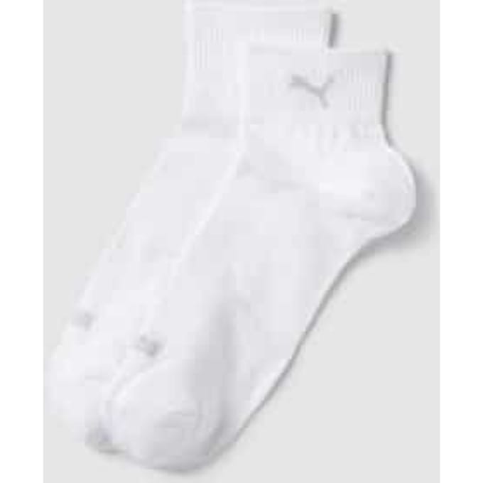 Dames quarter sokken met logo - 2 paar – White – 39-42