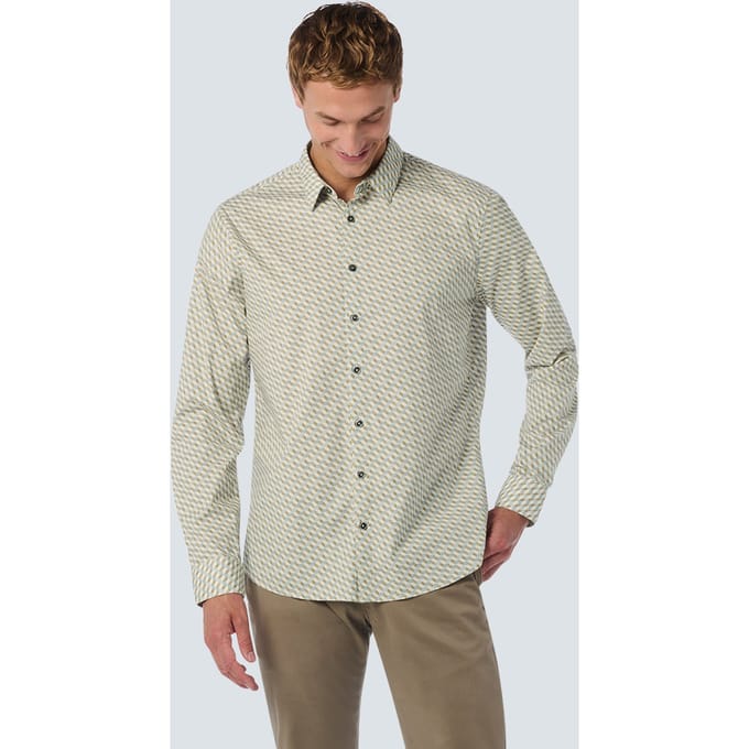 No Excess Shirt Stretch Allover Printed Cloud Größe: S | Casual hemden Outlet | Herren
