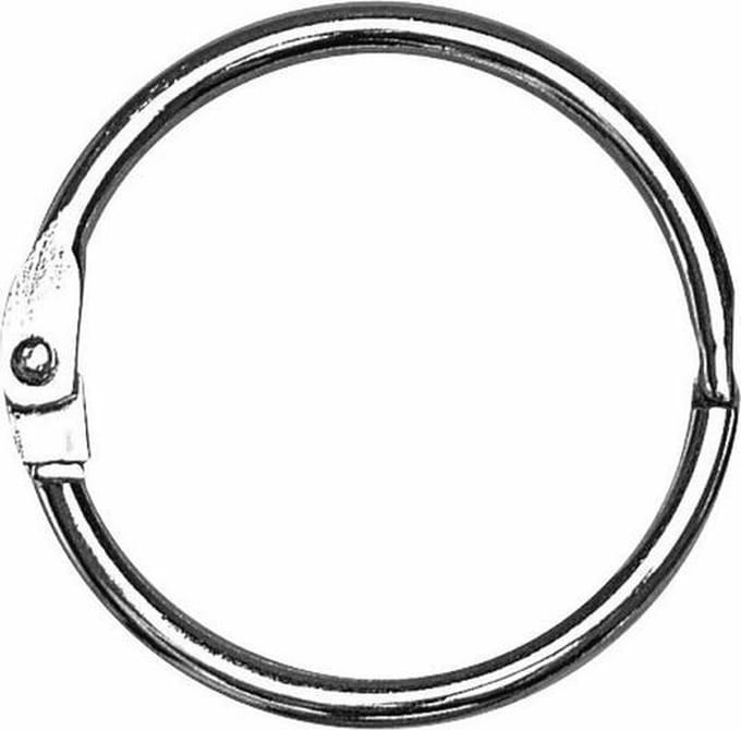 Rayher hobby materialen Sleutelringen/boekringen - 10x stuks - met opening - 25 mm