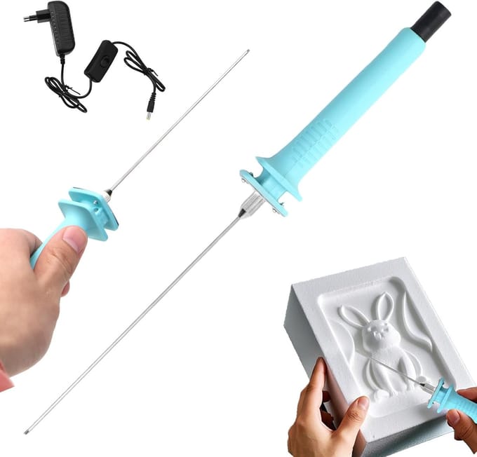 Schuimsnijder Elektrisch - Heet Draad - Modelbouw Knutselen - Ergonomisch Ontwerp - 15cm Snijlengte - Metallic