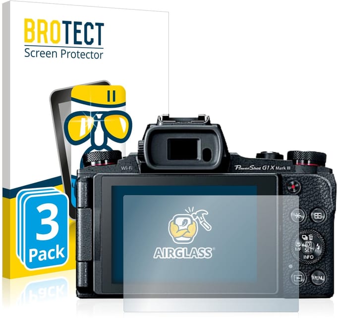 Screenprotector 3 Stuks voor Canon PowerShot G1 X Mark III Beschermglas transparant