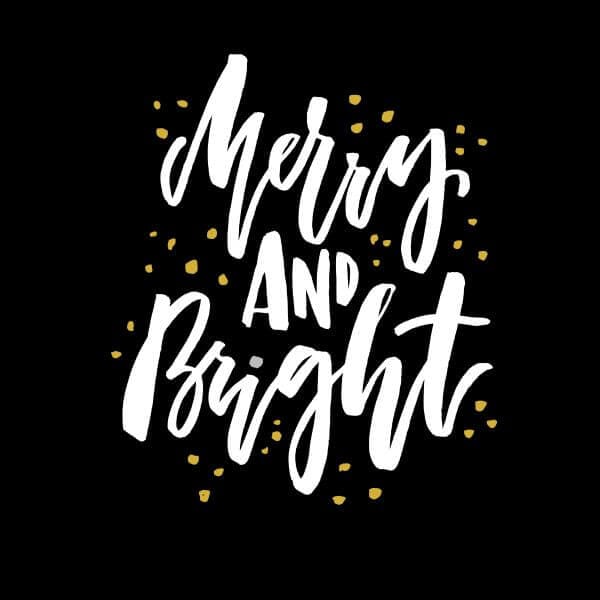 Merry and Bright Women's T-Shirt - Black - 3XL