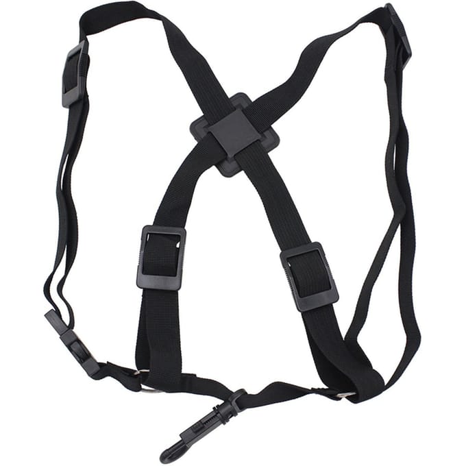 Verstelbare Saxofoon Borst Schouderband Harness Muziekinstrument Accessoire black