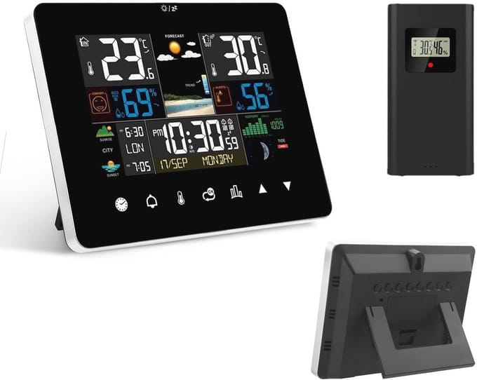 Draadloos Weerstation met Buitensensor en Kleurendisplay