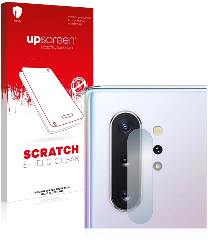 upscreen - Screenprotector voor Samsung Galaxy Note 10 Plus (ALLEEN Camera Lens) - Folie Beschermfolie transparant