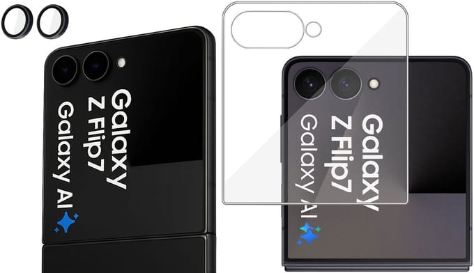 ChiGuard Screenprotector + Camera beschermglas geschikt voor Samsung Galaxy Z Flip 7 Screenprotector - Beschermglas - Camera - Curved - GuardCover