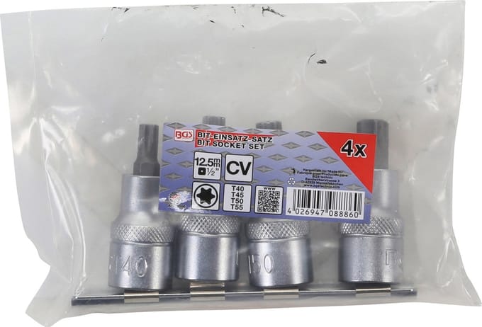 4 delige torx doppenset 1/2" BGS 8886