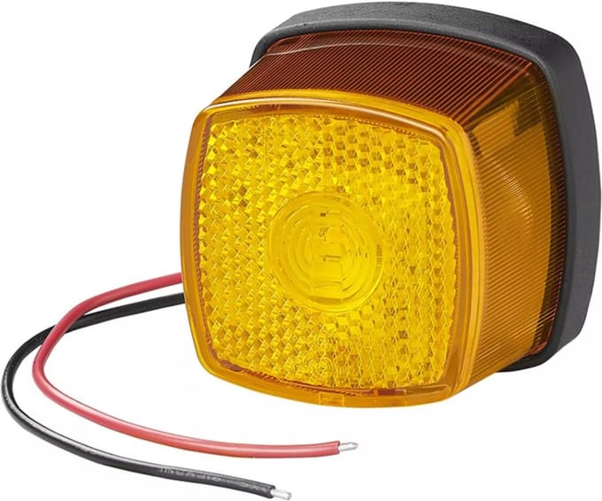 ProPlus Zijmarkeringslamp LED - Waterdicht - 61x61 mm - Oranje - 10-30V