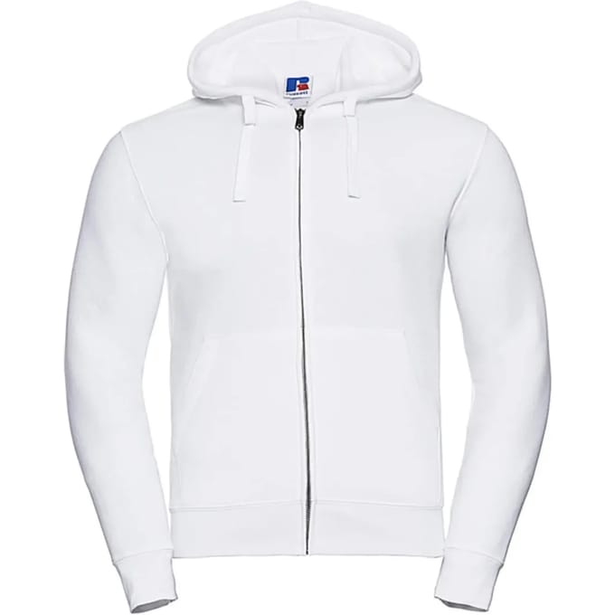 Authentic Full Zip Hoodie Sweatshirt 'Russell' White - L