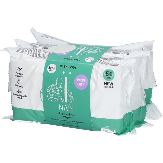 Naif Baby & Kids Billendoekjes 3x54 = 162 stuks
