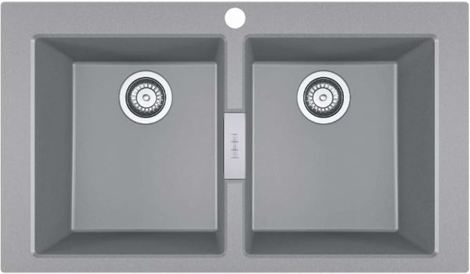 Franke Sirius 2.0 - Tectonite spoelbak S2D 620-86, 86x50 cm, grijs 143.0650.970