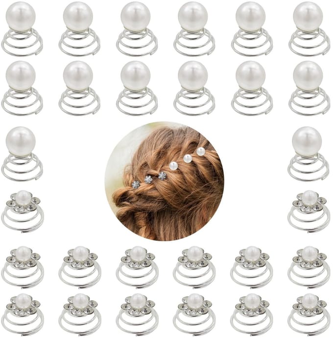 Dailygoods - Spiraal Haarspelden met Kristallen voor Bruidsaccessoires