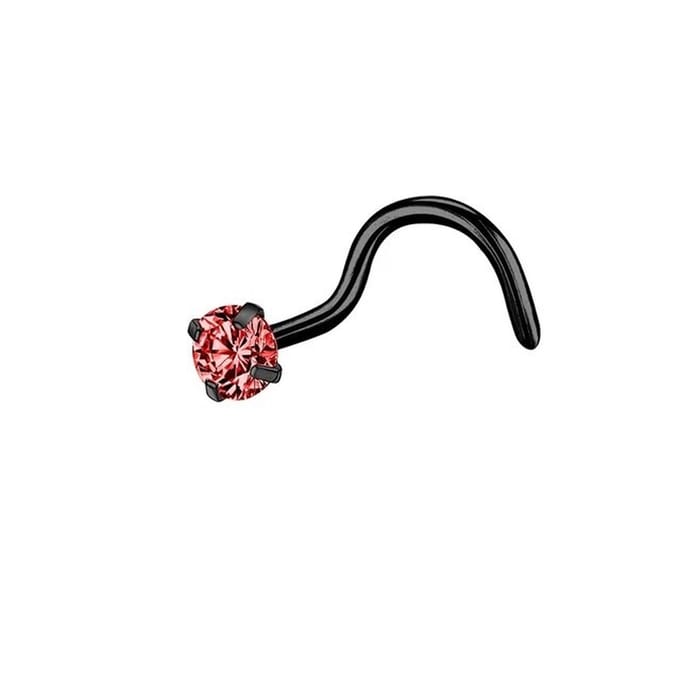 Neuspiercing U-bocht rond 2 mm - zwart rood - LMPiercings