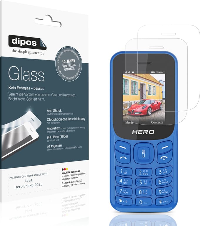 dipos – 2x Matte Pantserfolie geschikt voor Lava Hero Shakti 2025 | 9H Screenprotector