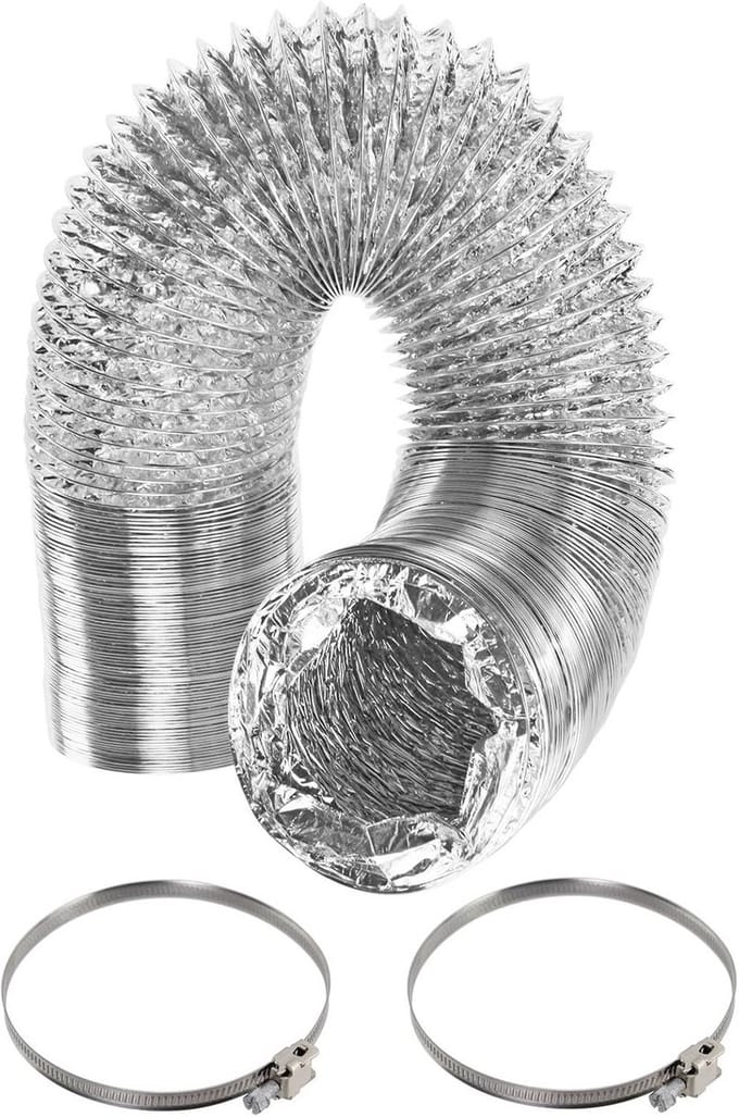 Flexibele Afzuigslang 5 Meter 100mm Aluminium Ventilatieslang voor Droger en Ventilatie