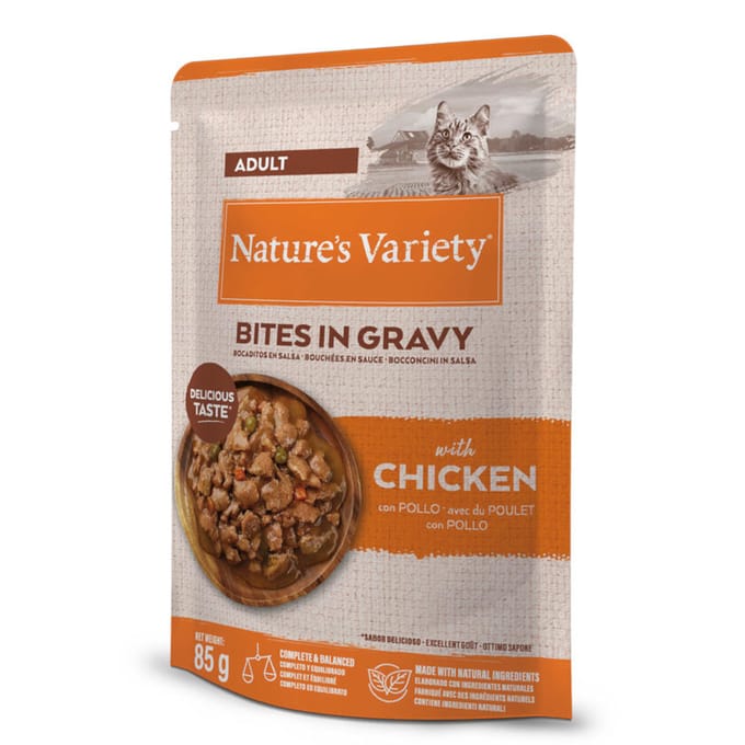 Nature's Variety Bites in Saus 22 x 85 g Kattenvoer - met Kip