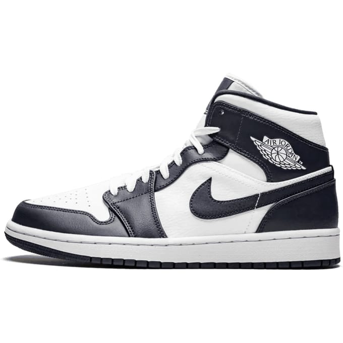 Air Jordan 1 Mid White Metallic Gold Obsidian