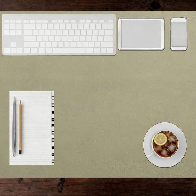 Bureaulegger - Bureau mat - Werk en studie - Antislip onderkant - 100 x 116 cm - Groen
