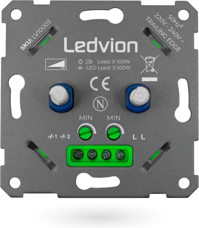 Ledvion - LED Duo Dimmer 3-100W - Universeel